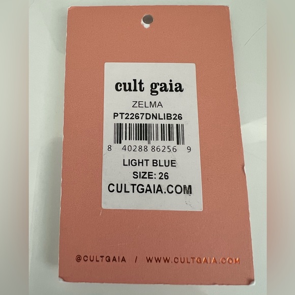 CULT GAIA ZELMA BLUE HOTAFIX CRYSTAL DENIM SIZE US 26 NWOTS! - Picture 17 of 17